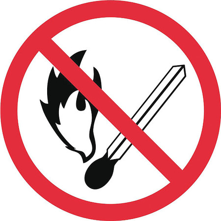 NMC Graphic No Fire Or Open Flame Iso Label, Pk5 ISO420AP