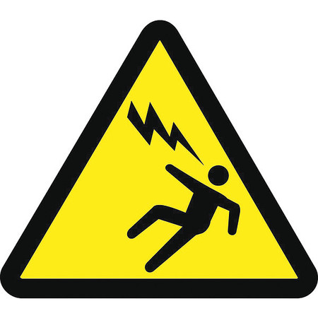 NMC Graphic Voltage Discharge Hazard Iso Label, Pk5 ISO460AP