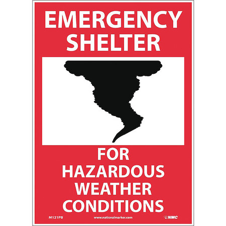 NMC Hazardous Weather Shelter Sign, M121PB M121PB
