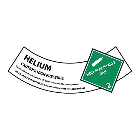 NMC Helium Cylinder Shoulder Label, Pk25 CY104AP