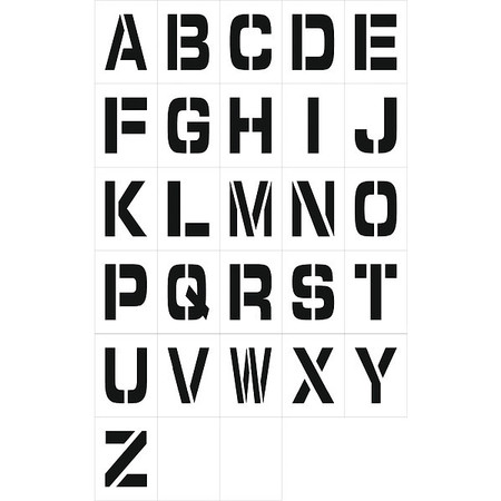 NMC Individual Character Stencil 8" Letter Set, Pk28 PML8