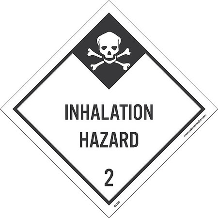 NMC Inhalation Hazard 2 Dot Placard Sign, Width: 4" DL105ALV