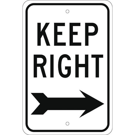 NMC Keep Right Sign, TM27J TM27J