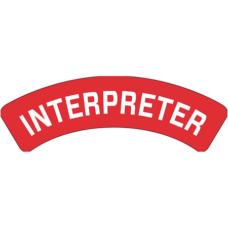 NMC Interpreter Hard Hat Label, Pk25 HH164