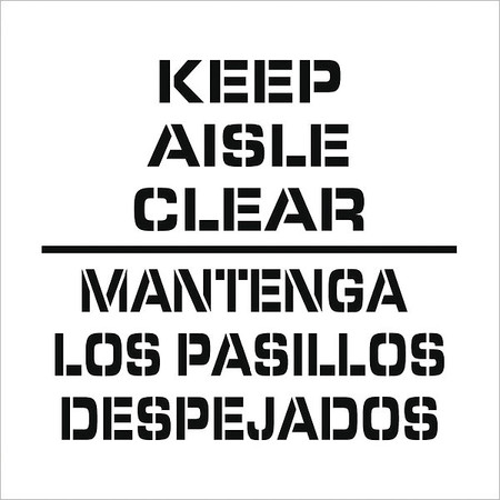 NMC Keep Aisles Clear Plant Marking Stencil, PMS212BI PMS212BI