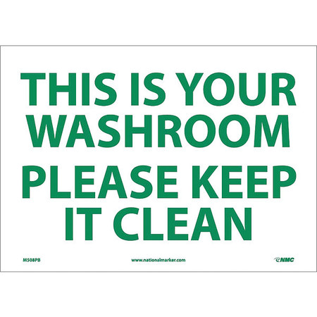 NMC Keep It Clean Sign, M508PB M508PB