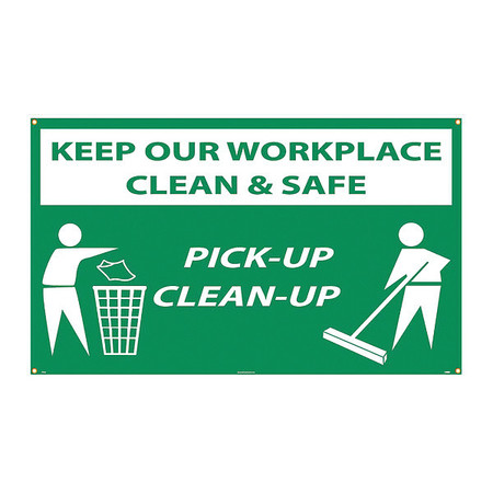 NMC Keep Our Workplace Clean & Safe Pick-Up Clean-Up Banner BT535