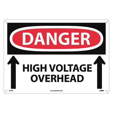 NMC Large Format Danger High Voltage Overhead Sign D472RC