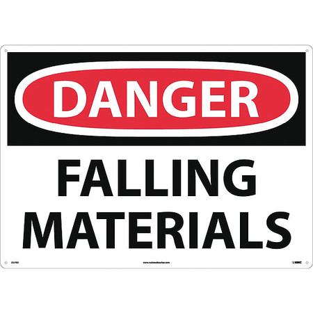 NMC Large Format Danger Falling Materials Sign, D37RD D37RD