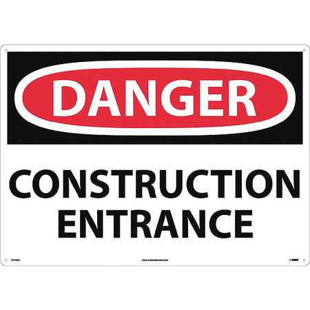 NMC Large Format Danger Construction Entrance Sign D470AD