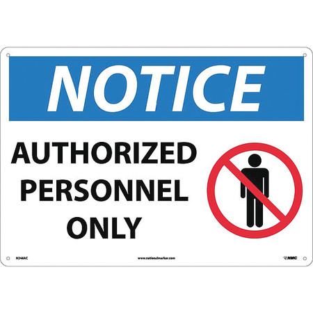 NMC Large Format Notice Authorized Personnel Only Sign, N246AC N246AC