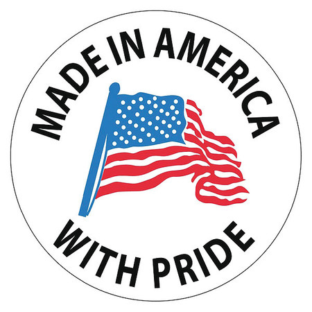 NMC Made In America With Pride Hard Hat Emblem, Pk25 HH75