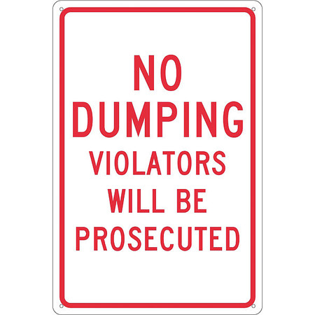 NMC No Dumping Violators Will Be Prosecuted Sign, TM140G TM140G