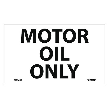 NMC Motor Oil Only Hazmat Label, Pk5 M766AP