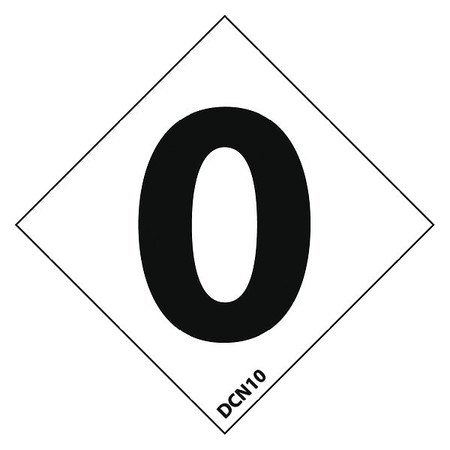 NMC Nfpa Label Number 1", Pk5, Mounting Style: Adhesive-Backed DCN10