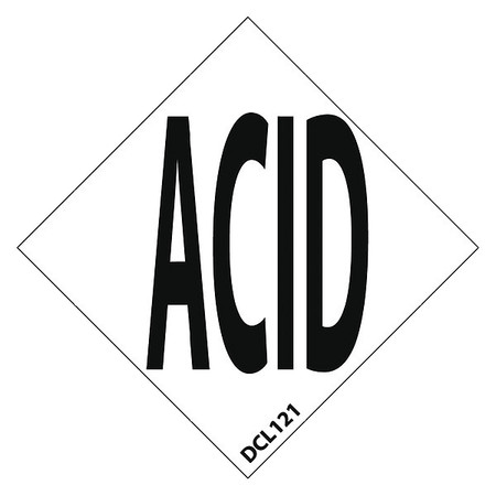 NMC Nfpa Label Symbol 1", Pk5, Legend: Acid DCL121