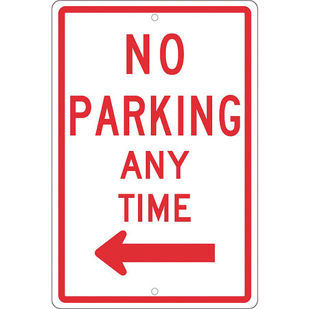 NMC No Parking Anytime With Left Arrow Sign, TM015H TM015H