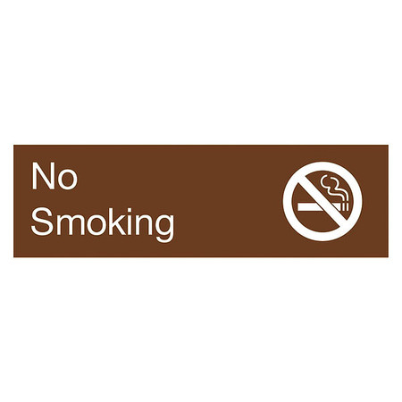 NMC No Smoking Engraved Sign, EN15BN EN15BN