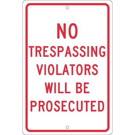NMC No Trespassing Violators Will Be Prosecuted Sign, TM142H TM142H