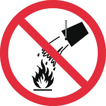 NMC Graphic Do Not Extinguish With Water Iso Label, Pk5 ISO421AP
