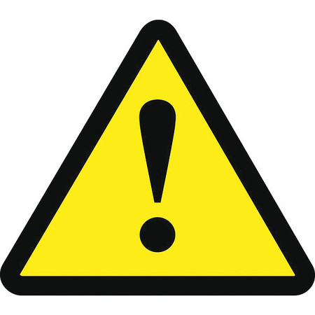 NMC General Warning Hazard Iso Label, Pk5 ISO436AP