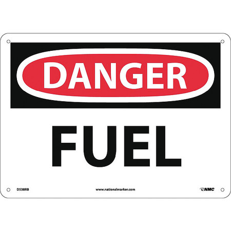 NMC Fuel Sign, 10 in Height, 14 in Width, Rigid Plastic D538RB