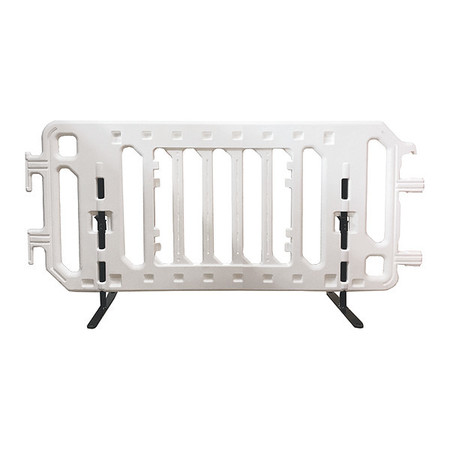 PLASTICADE Crowd Control Barricade, 6 ft., HD, Wht 2004-W