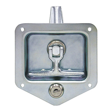 Buyers Products Stainless Steel Flush Mount Single-Point T-Handle Latch Assembly with Mounting Holes L8815