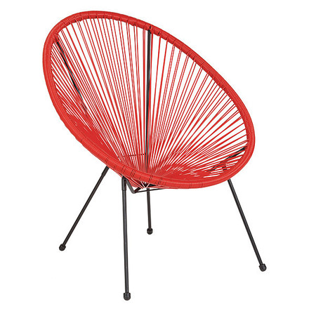 Flash Furniture Contemporary Chair, 11-1/2" Height, Red TLH-094-RED-GG