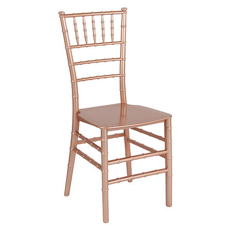 Flash Furniture Hercules Rose Gold Resin Chiavari Chair, 35" H, Hercules Series LE-ROSE-M-GG