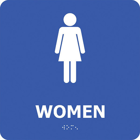 NMC Women Braille Sign, ADA2WBL ADA2WBL