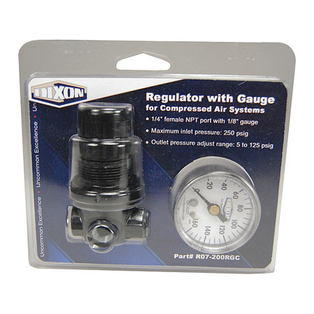 DIXON Series 1-Carded Miniature Regulator, 1/4" R07-200RGC