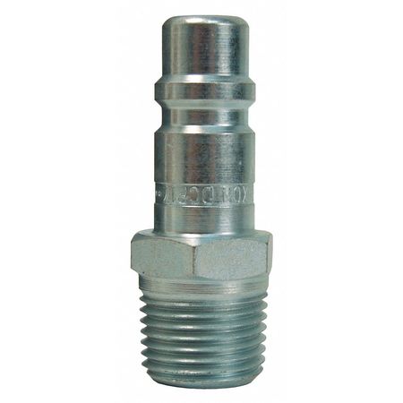 DIXON Industrial Male Plug Steel, 1/4"x3/8" DCP2502
