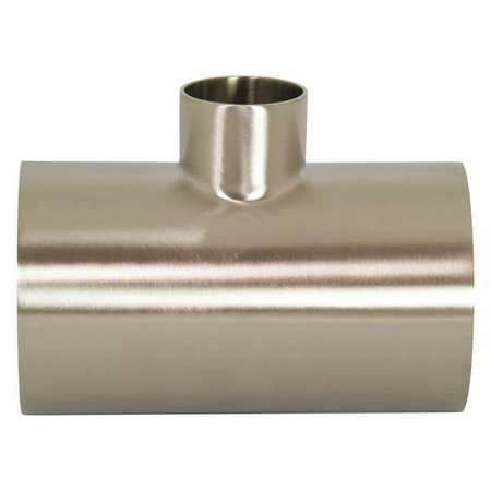 DIXON Polished Reducing Weld Tee, 304SS, 3"x2" B7RWWW-G300200P