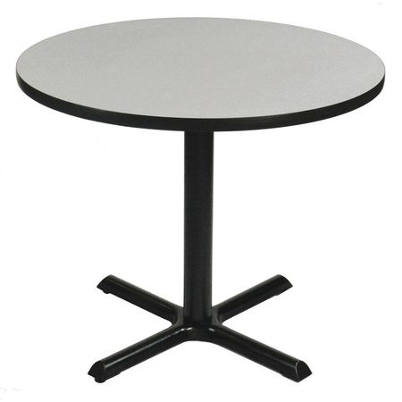 Correll Round CafÃ© Bistro and Breakroom Pedestal Table, High Pressure Laminate Top, Gray BXT48R-15