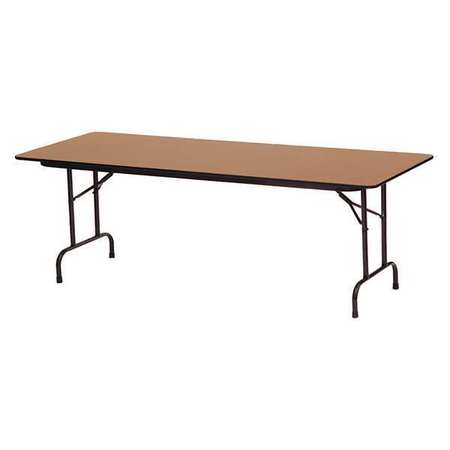 CORRELL Rectangle Commerical Folding Utility Table, 36" W, 96" L, 29" H, High Pressure Laminate Top, Walnut CF3696PX-01