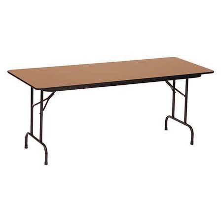 CORRELL Rectangle Commerical Folding Utility Table, 36" W, 72" L, 29" H, High Pressure Laminate Top, Walnut CF3672PX-01