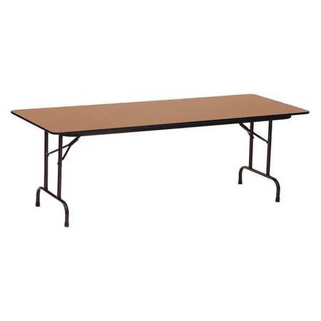 CORRELL Rectangle Commerical Folding Utility Table, 30" W, 96" L, 29" H, High Pressure Laminate Top, Walnut CF3096PX-01
