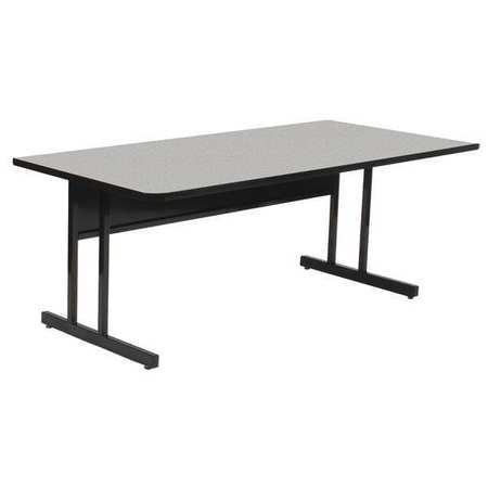 CORRELL Rectangle Computer or Training Desk Height Work Station, 30" X 60" X 29", Melamine Laminate Top WS3060M-15