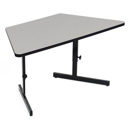 CORRELL Trapezoidal Econoline Adjustable Height Computer Desk and Training Table, 30" X 60" X 21" to 29" CSA3060TR-15