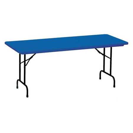 CORRELL Rectangle Heavy Duty Commerical Plastic Folding Table, 30" W, 72" L, 29" H, Blow Molded Plastic Top R3072-27