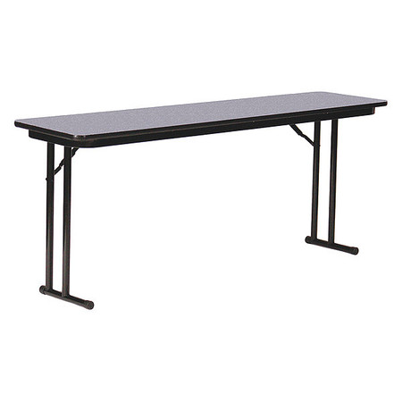 CORRELL Rectangle Off Set Leg Folding Seminar Training Table, 24" W, 72" L, 29" H, Gray Granite ST2472PX-15