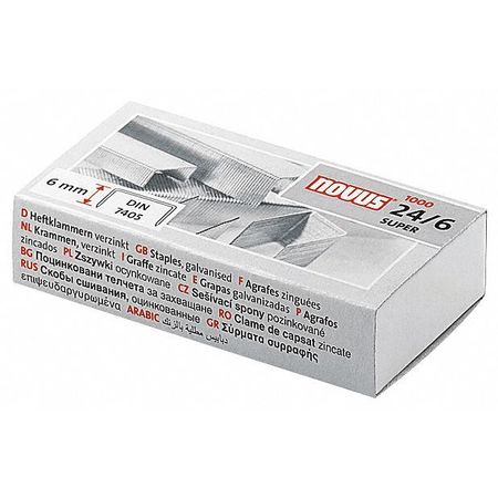 NOVUS Premium Staples, 6mm, 24/6, 1k/Bx, PK1000 040-0026