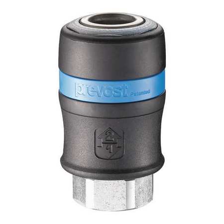 Prevost Industrial Safety Coupler, 3/8" FNPT, Quick Connect Air Coupling Body Size: 1/2" ISG 111202