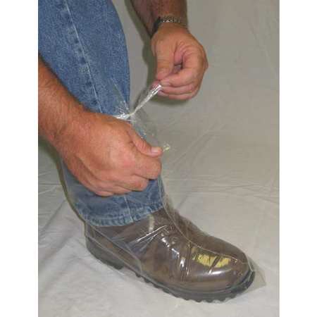 AGRI PRO ENTERPRISES EZ Tie Boots, 4mil, XL, PK50, Xl, 50 PK, Clear, Polyethylene, Tie 318507