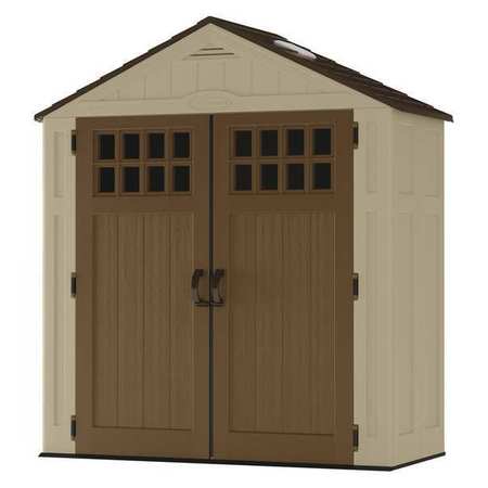 Everett 94 cu. ft. Resin Storage Shed, Sand/Chocolate/Slate BMS6310D