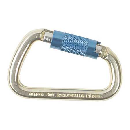 GEMTOR Carabiner, Auto-Lock, 4-3/8" Length, Aluminum, Silver 5107