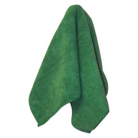 Microfiber Technologies Microfiber Cloth General Purpose Cloth Wipe 16" x 16", Green LFK300