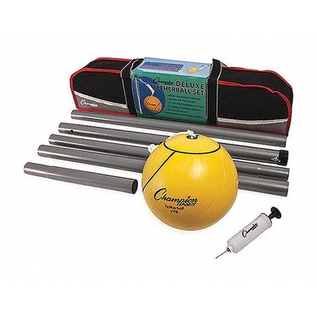 CHAMPION SPORTS Deluxe TetherBall Set, Ball, Pump, Pole DTBSET