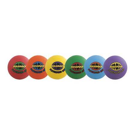 Champion Sports Rhino Skin Max Playgrd Ball, Colors, PK6 RMXPGSET